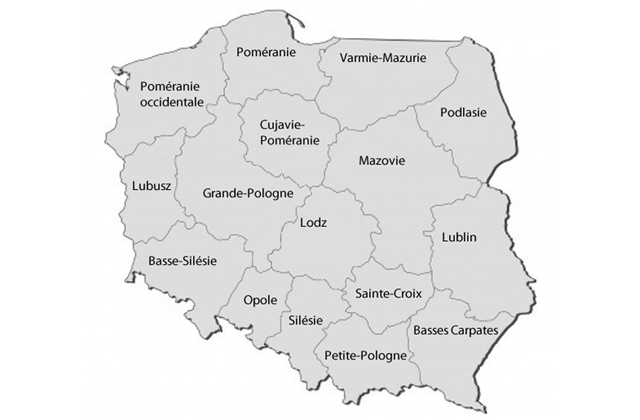 Les voievodies de la Pologne