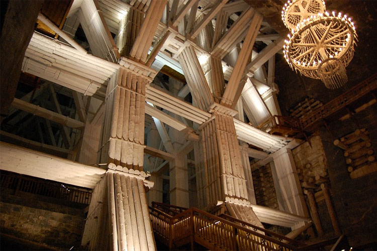 Wieliczka, la chapelle de Sainte Kinga, le balcon