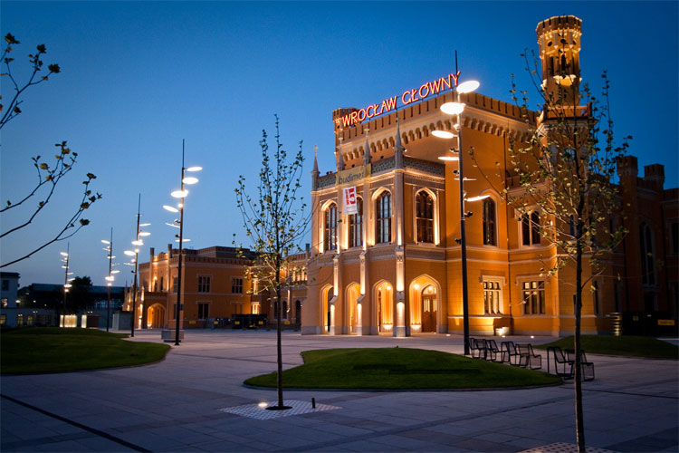 La gare principale de Wroclaw